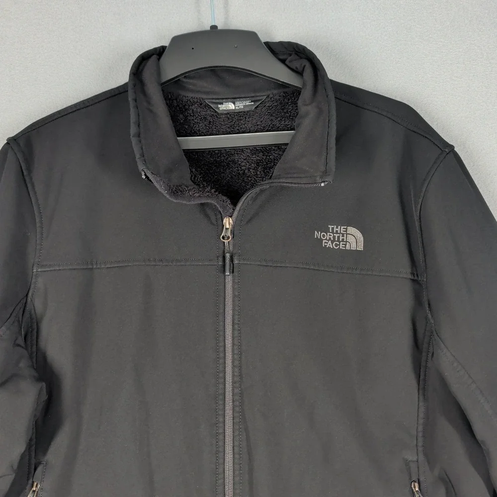 The North Face Jacket Mens XL Black Apex Bionic Softshell Windwall Fleece Lined